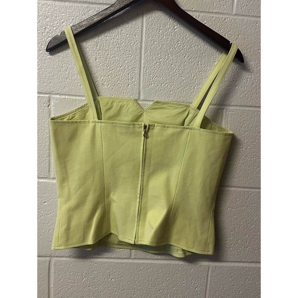 St. John Sport Y2K Lime Embroidered Sequin Cami Blouse Top Medium Going Out - Picture 6 of 11